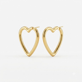 AMORA HEART HOOP EARRINGS [EARRINGS 1.15]