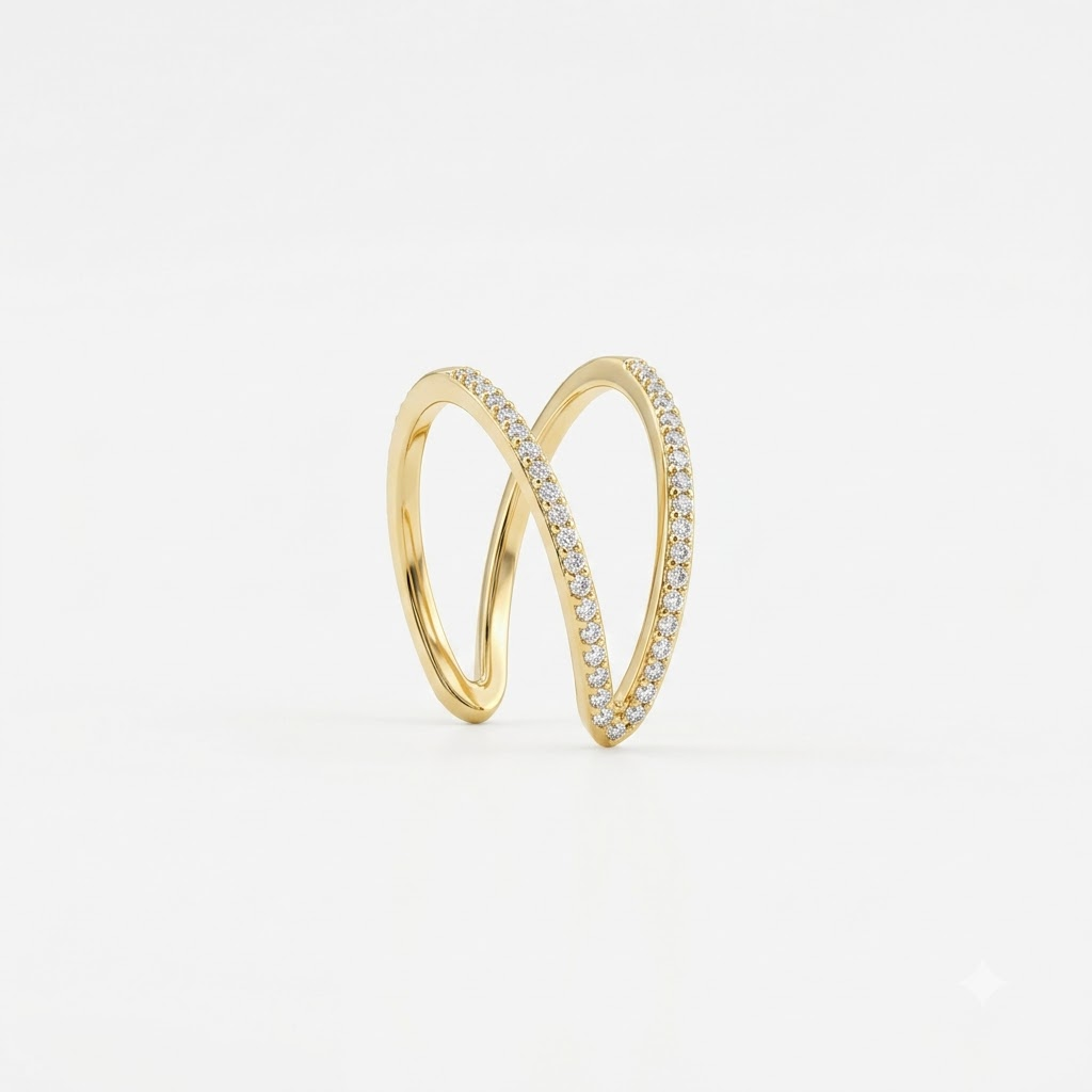 AURORA CRYSTAL TWIST RING [RING 31011 AT 2]