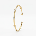 CELESTE GOLD CRYSTAL CUFF BRACELET [KADA 1.70]