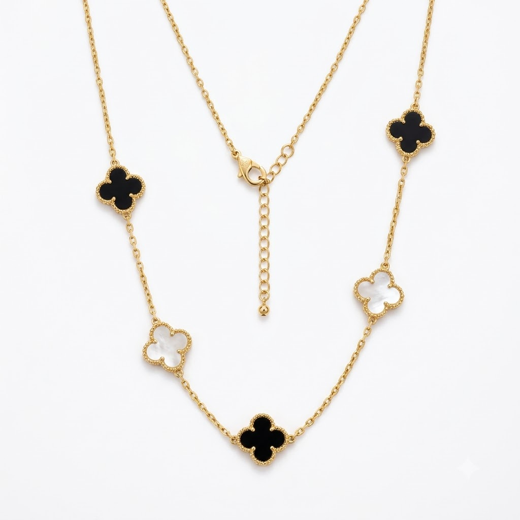 FOUR LEAF CLOVER LUXE NECKLACE [LOCKET 0.70]