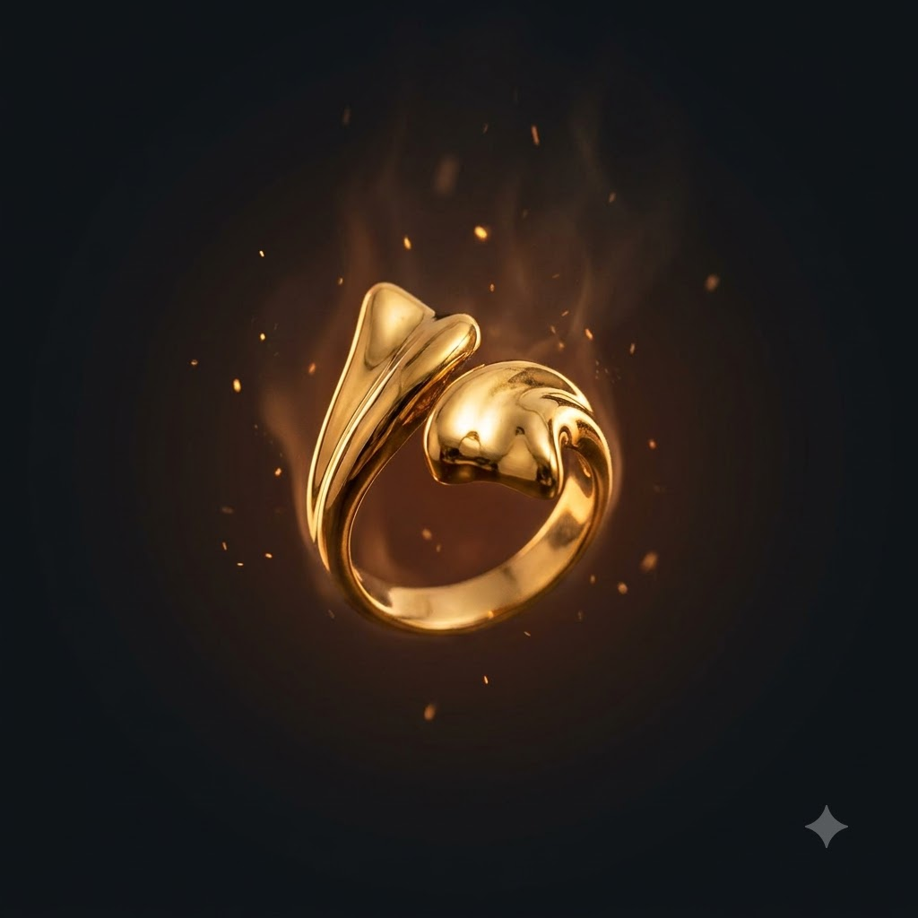 GOLDEN MUSE STATEMENT RING[3129 A1]