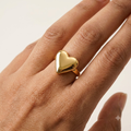TIMELESS GOLDEN HEART RING [RINGS]