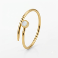 ELEGANT GOLD TONE MINIMALIST CUFF BRACELET [KADA 1.75]