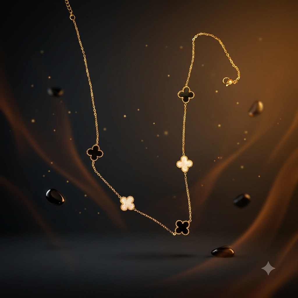 FOUR LEAF CLOVER LUXE NECKLACE [LOCKET 0.70]