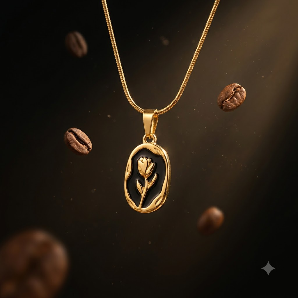 MIDNIGHT TULIP PENDANT [CHAIN]