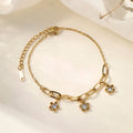 Adjustable Chain Flower Charms Bracelet