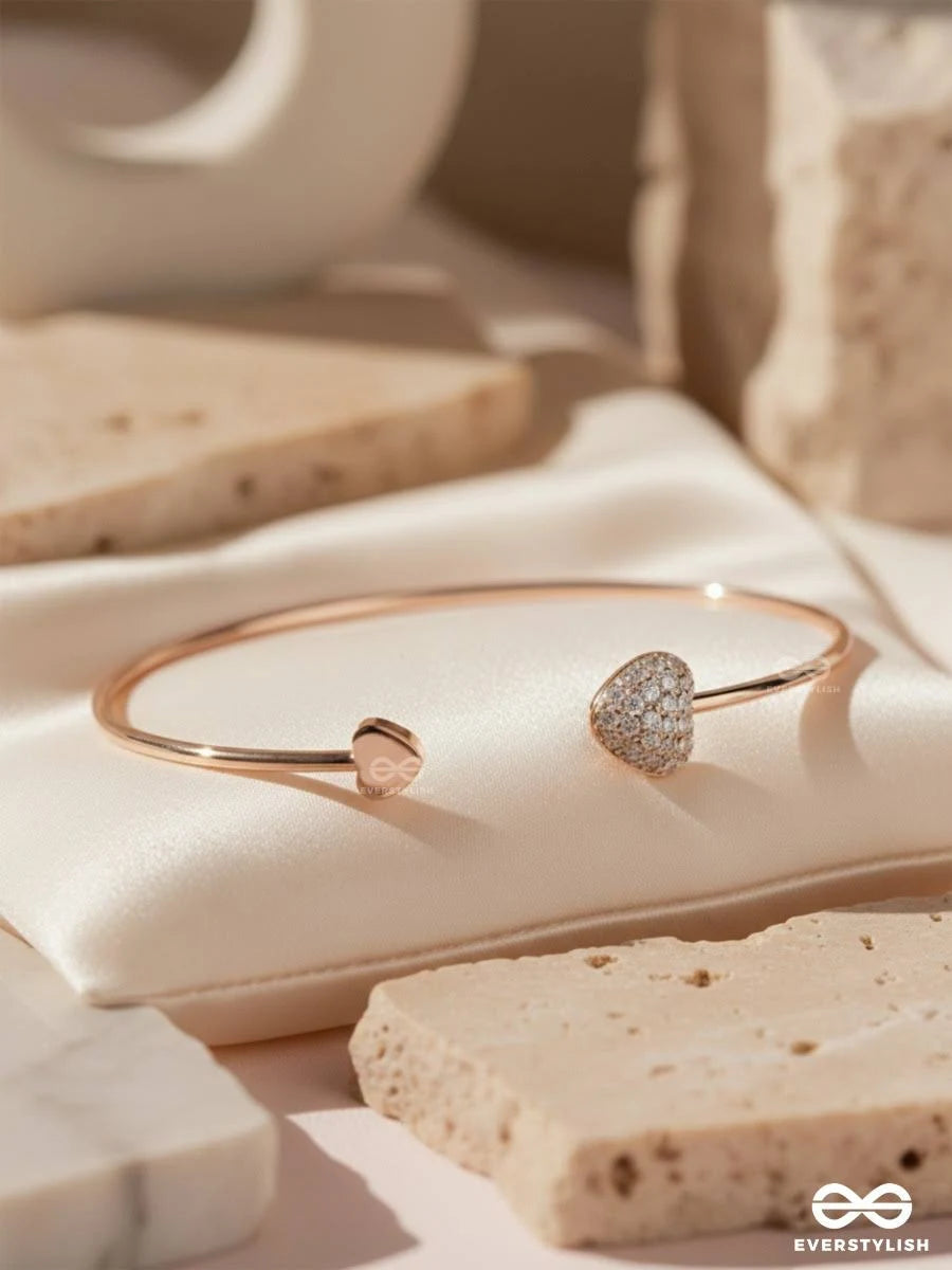 Officially Gorgeous Golden Heart Rhinestone Bracelet
